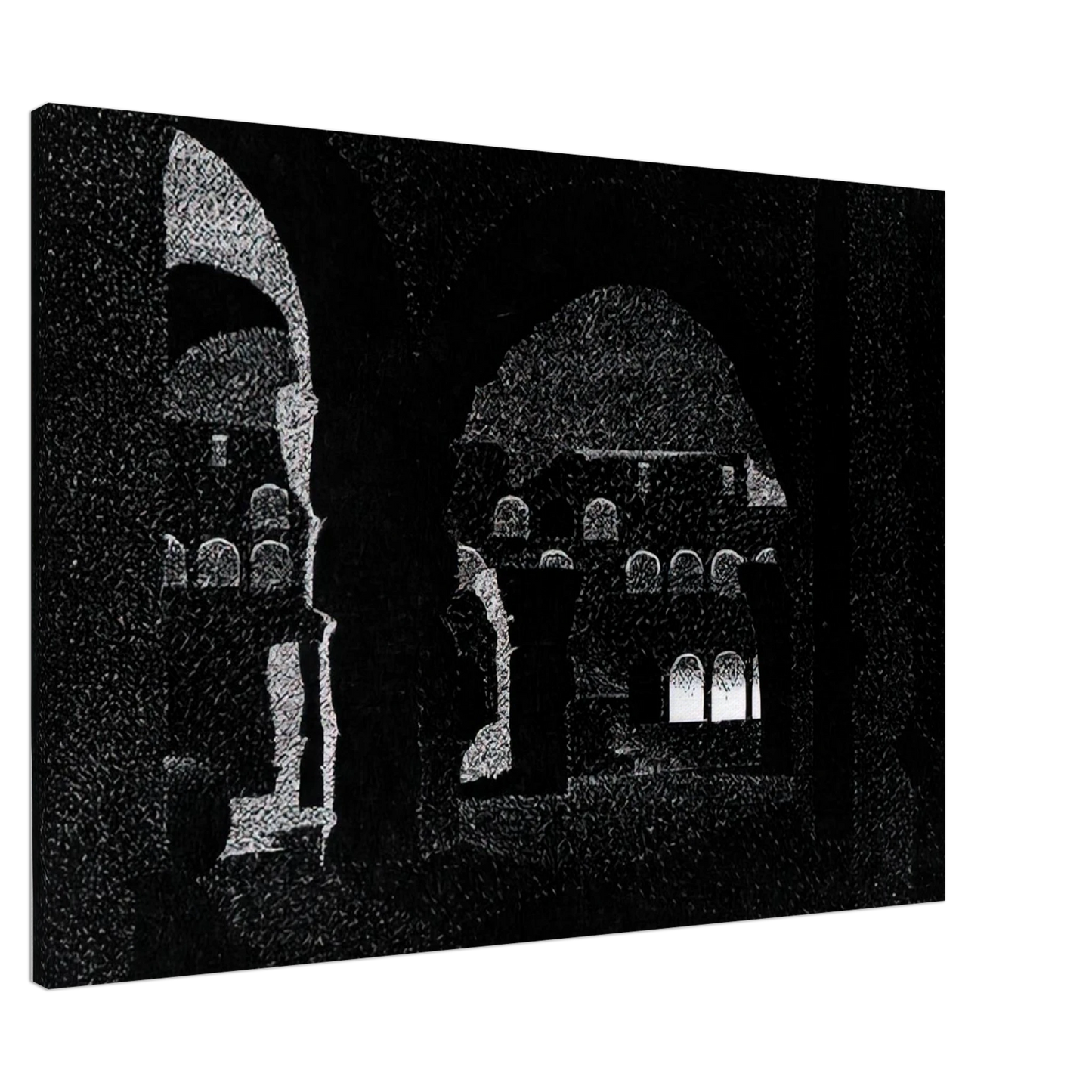 MC Escher - NOCTURNAL ROME COLOSSEUM Canvas - 20x30 cm / 8x12 inches-canvas