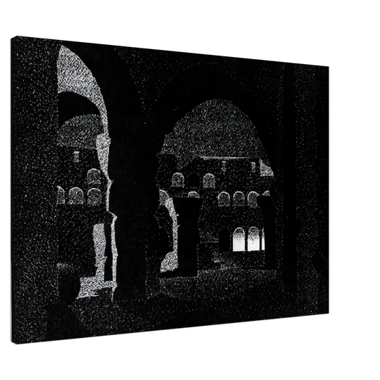 MC Escher - NOCTURNAL ROME COLOSSEUM Canvas - 20x30 cm / 8x12 inches-canvas