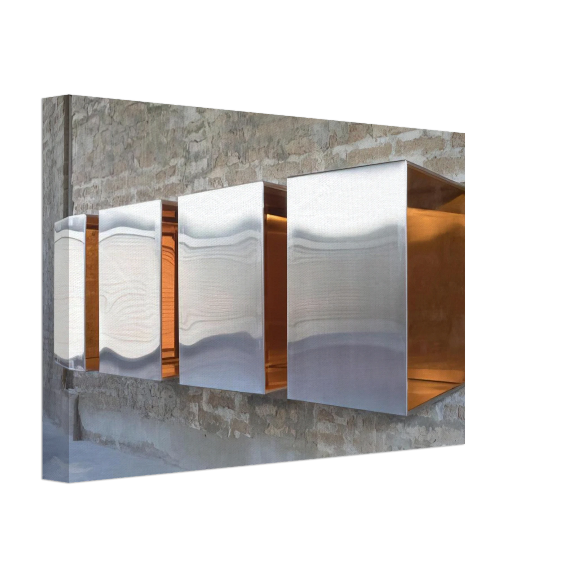 Donald Judd - Untitled First Multi-Unit Work - 1966 Canvas - 70x100 cm / 28x40 inches-canvas