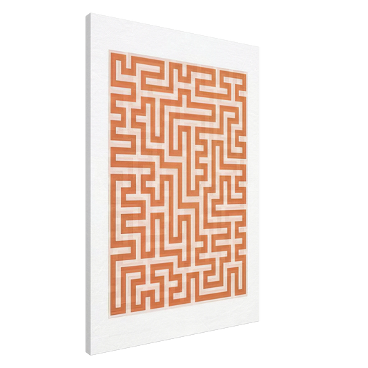 Anni Albers - RED MEANDER II 1971 Canvas - 20x30 cm / 8x12 inches-canvas