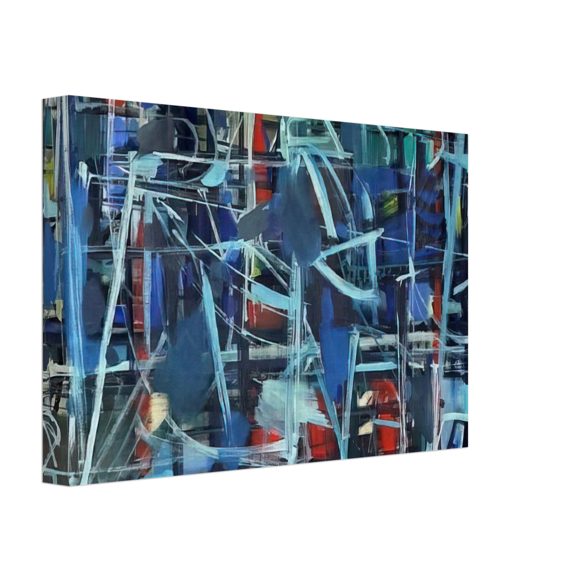 Robert Goodnough - Abstract in Blue - 1950 Canvas - 70x100 cm / 28x40 inches-canvas