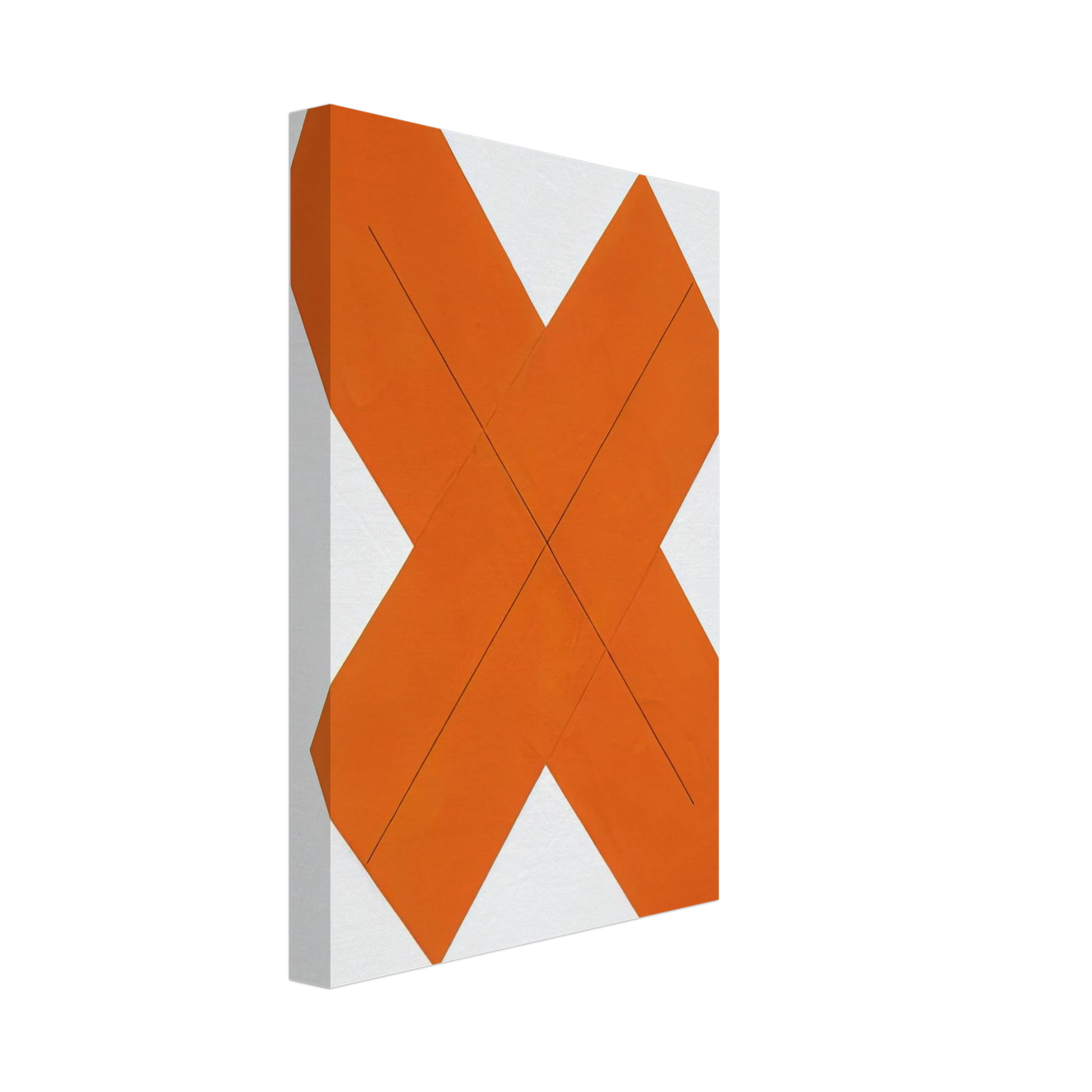 Robert Mangold - X WITHIN X ORANGE 1981 Canvas - 70x100 cm / 28x40 inches-canvas