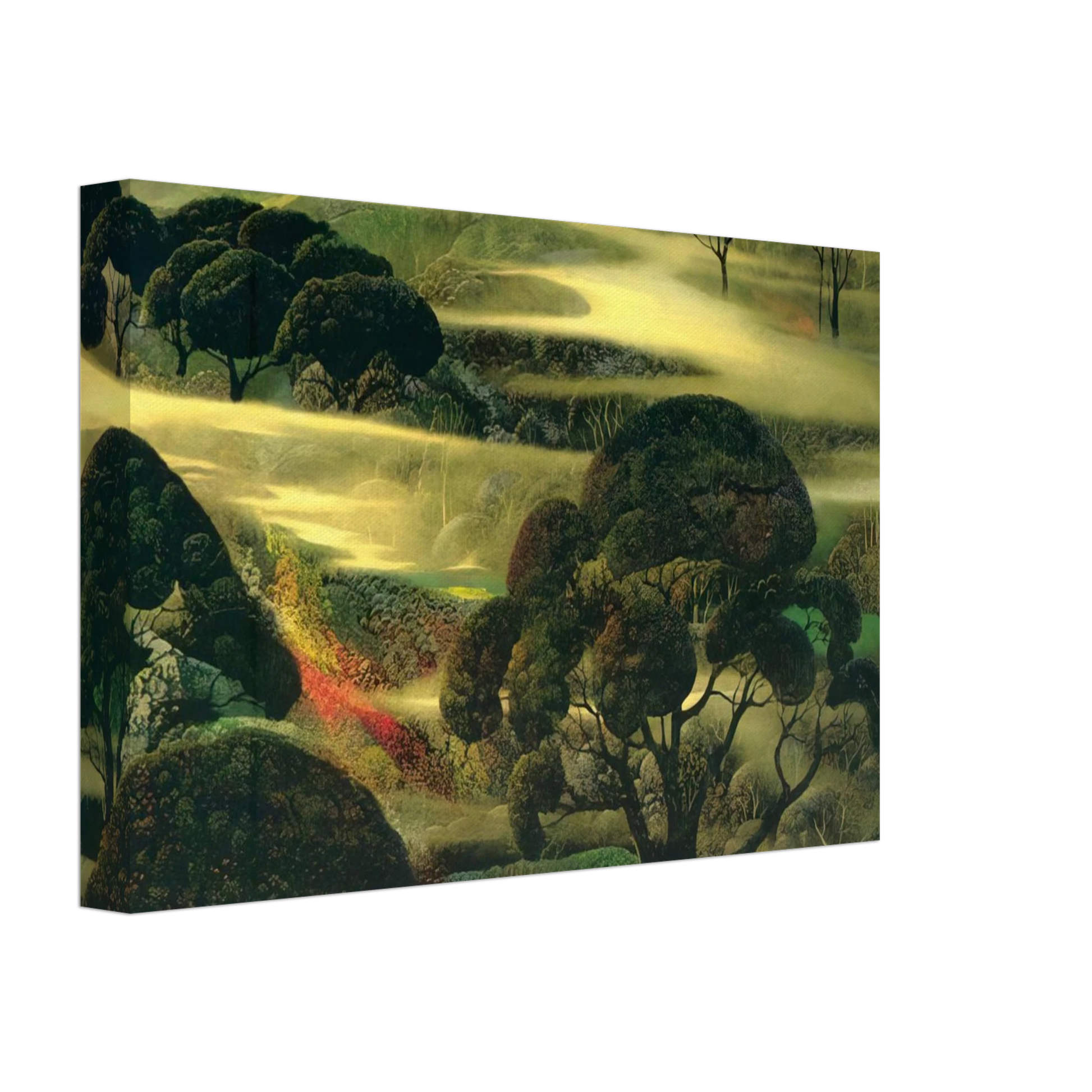 Eyvind Earle - Forest in Fog Canvas - 40x60 cm / 16x24 inches-canvas