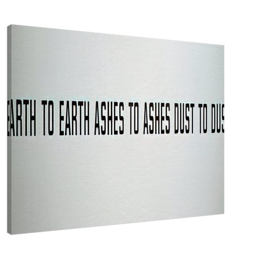 Lawrence Weiner - Earth to Earth Ashes to Ashes Dust to Dust - 1970 Canvas - 20x30 cm / 8x12 inches-canvas