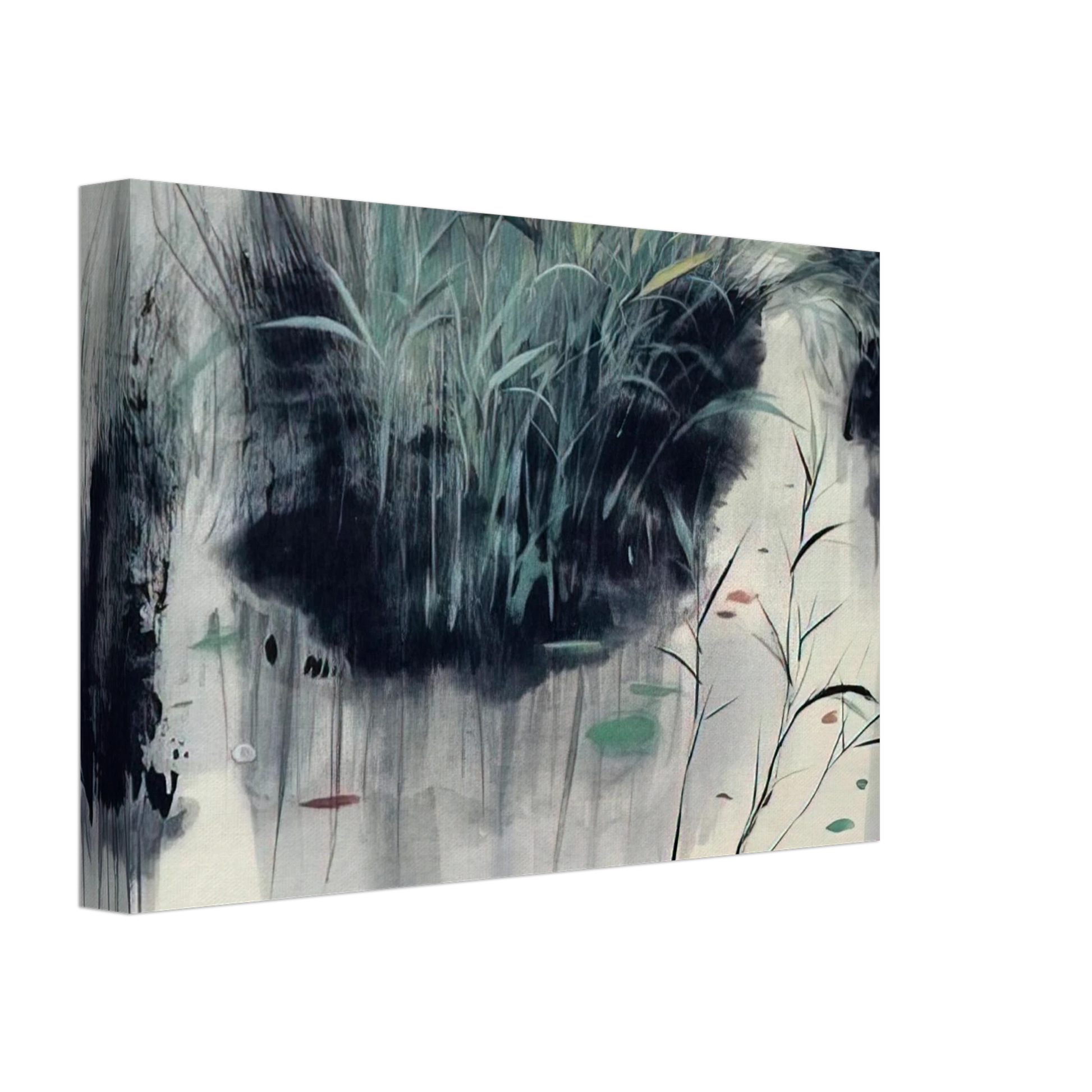 Wu Guanzhong - Untitled - Impressionism, Ink and wash painting Canvas - 70x100 cm / 28x40 inches-canvas