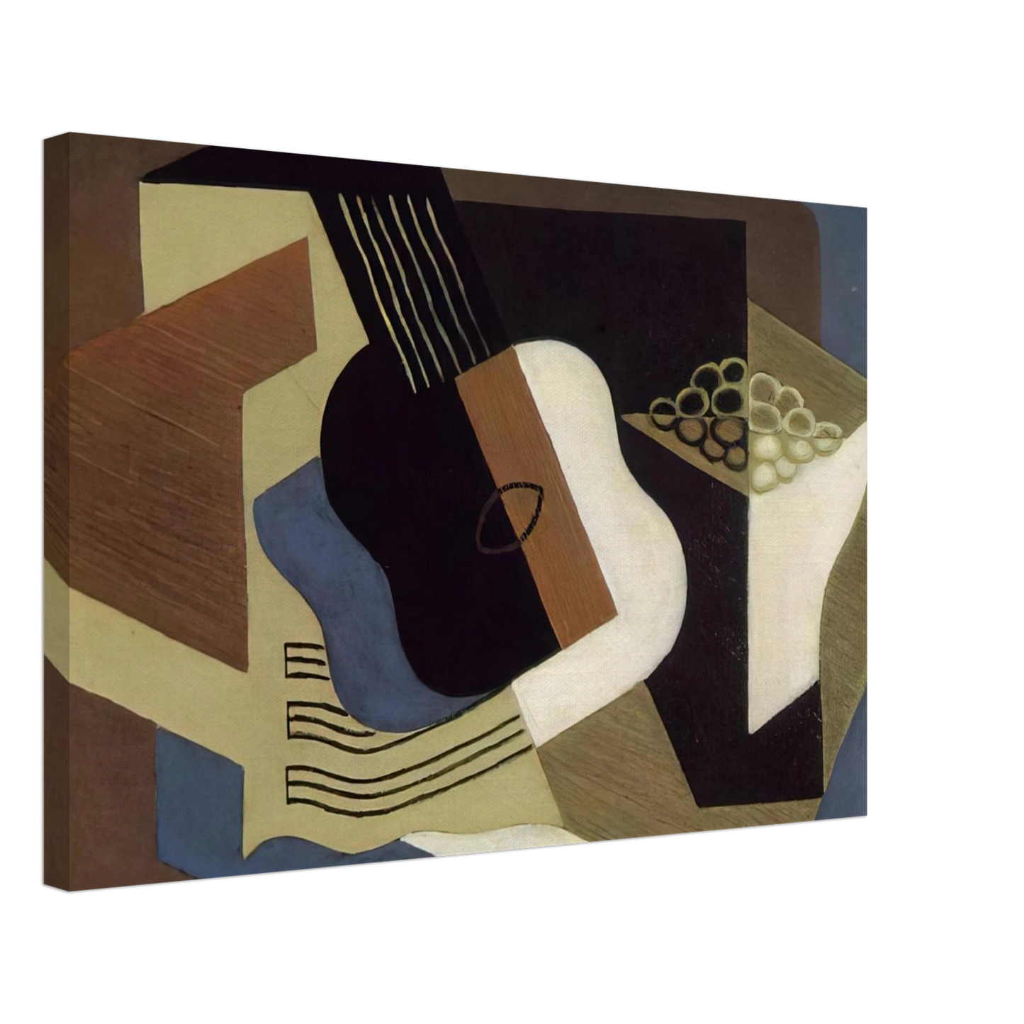 Juan Gris - GUITAR AND FRUIT DISH 1919 Canvas - 40x60 cm / 16x24 inches-canvas