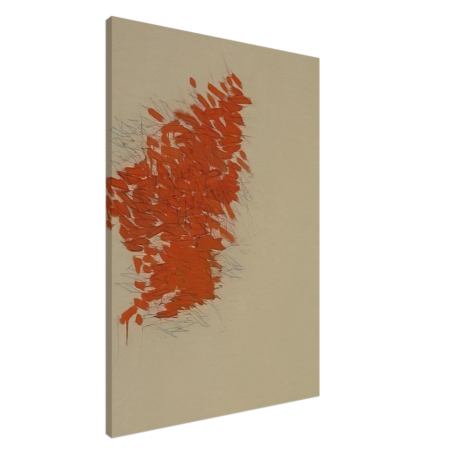 Robert Goodnough - Orange - 1973 Canvas - 20x30 cm / 8x12 inches-canvas