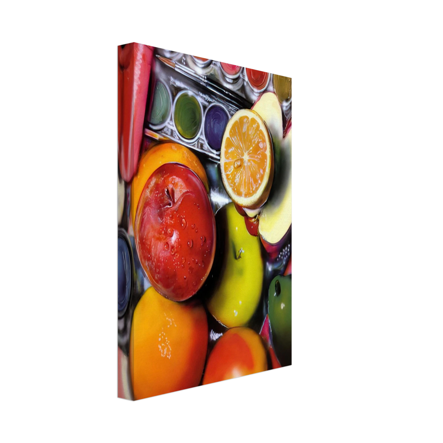 Audrey Flack - ENERGY APPLES 1980 Canvas - 40x60 cm / 16x24 inches-canvas