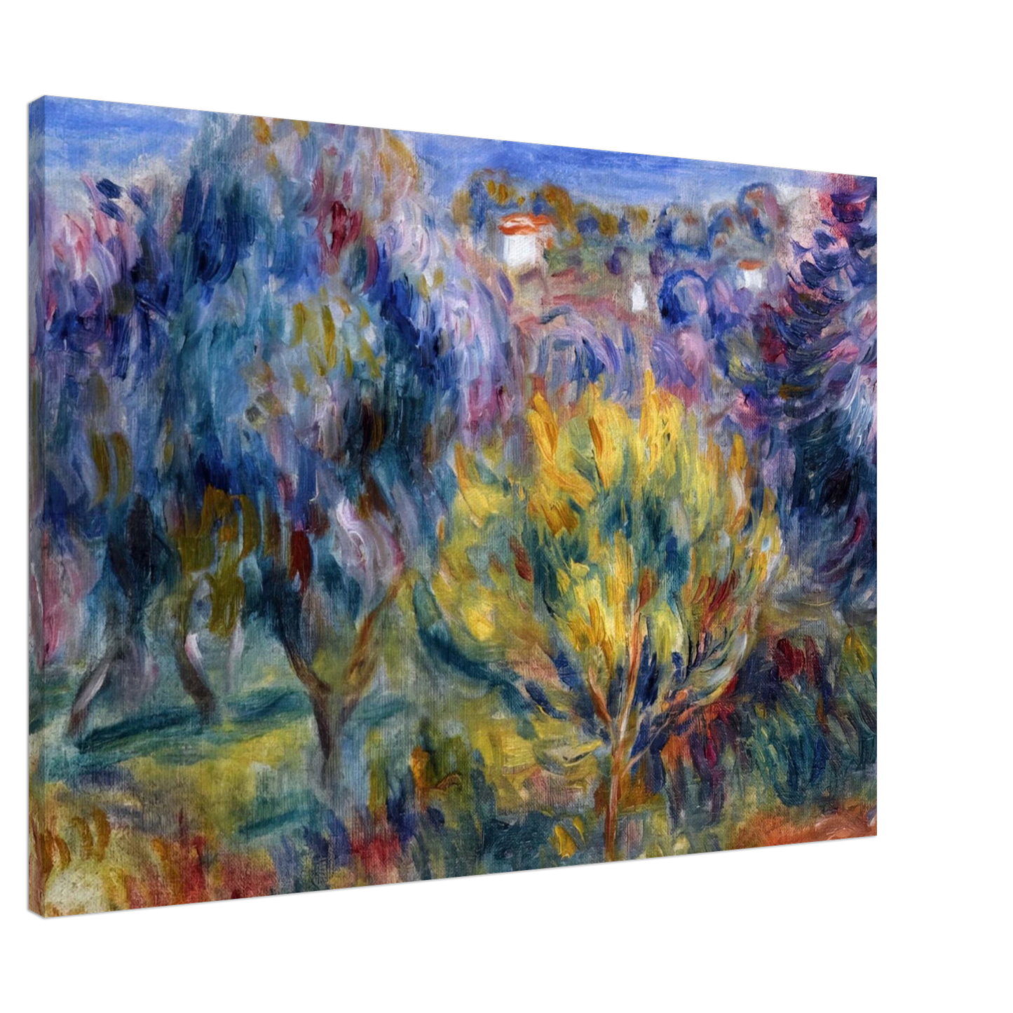 Pierre-Auguste Renoir - Landscape with a View of the Sea Canvas - 20x30 cm / 8x12 inches-canvas