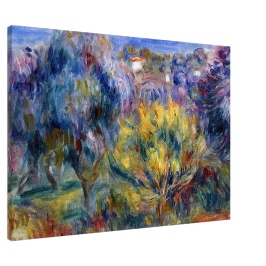 Pierre-Auguste Renoir - Landscape with a View of the Sea Canvas - 20x30 cm / 8x12 inches-canvas