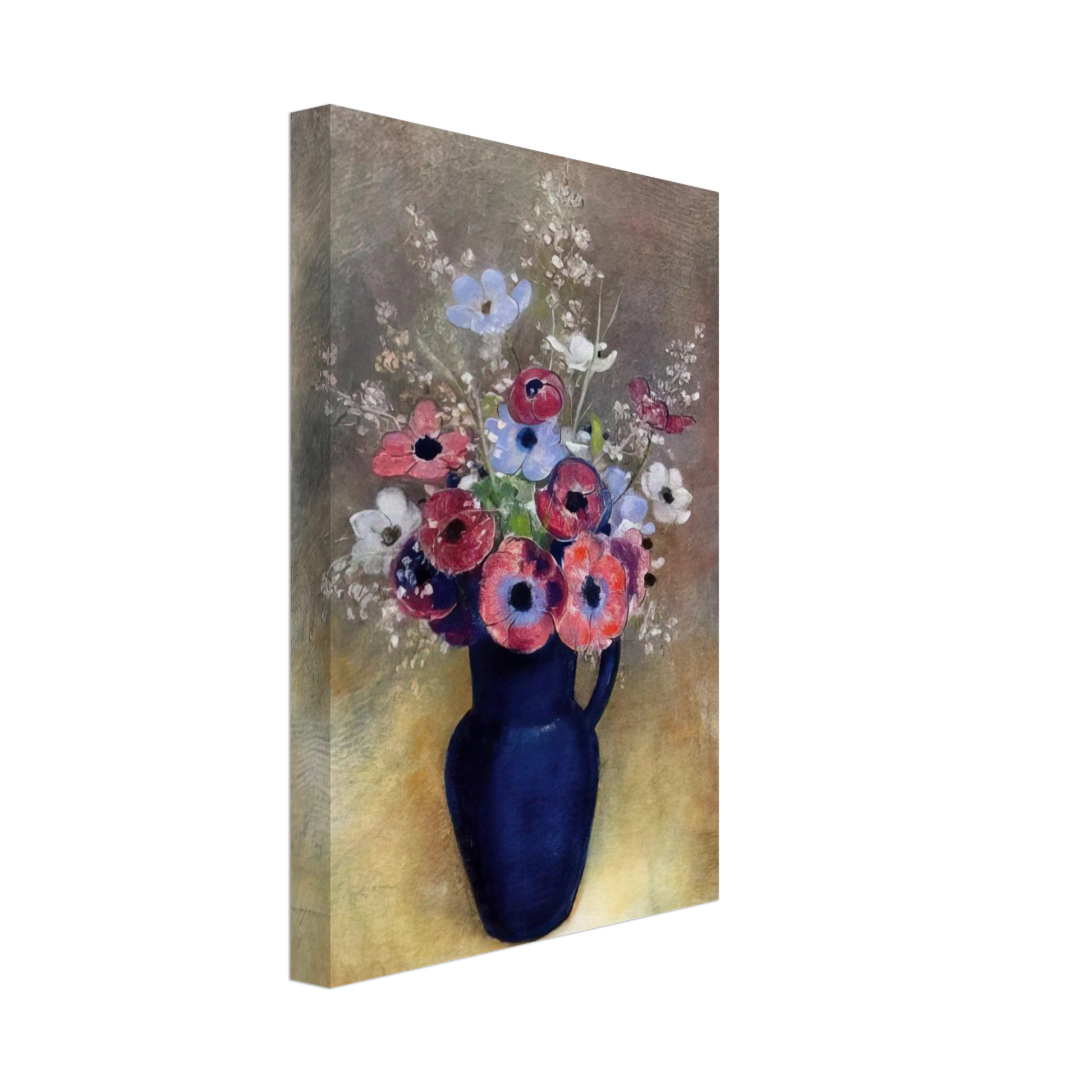 Odilon Redon - ANEMONES IN A JUG Canvas - 70x100 cm / 28x40 inches-canvas