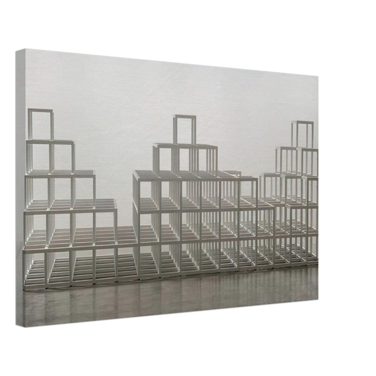 Sol LeWitt - Structure with Three Towers Canvas - 40x60 cm / 16x24 inches-canvas