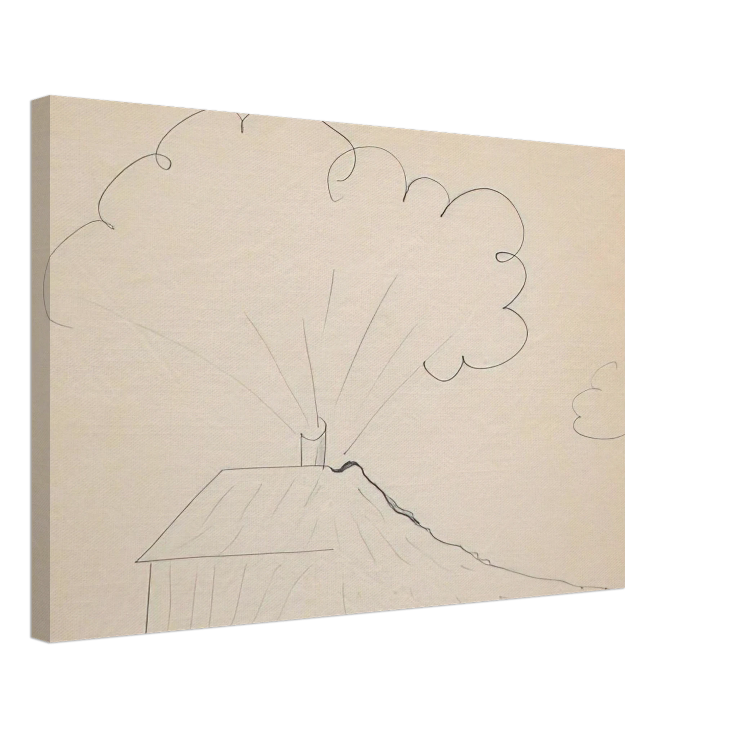 Dieter Roth - Chateau Vesuv - 1967 Canvas - 40x60 cm / 16x24 inches-canvas