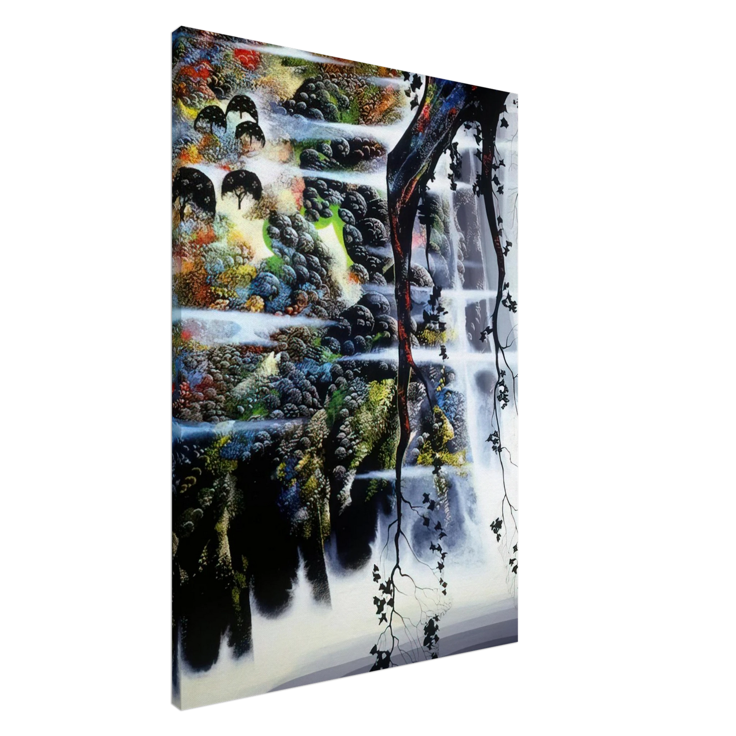 Eyvind Earle - Seaside Wilderness Canvas - 20x30 cm / 8x12 inches-canvas