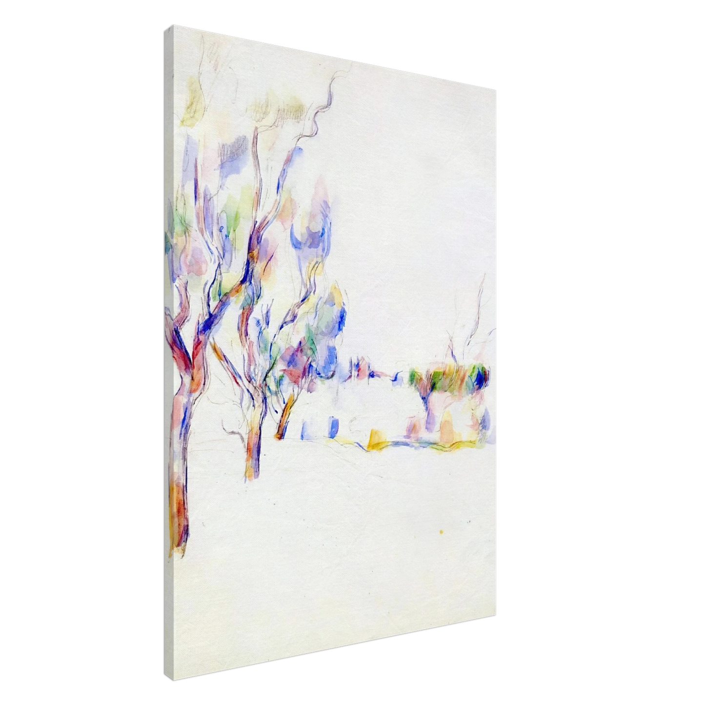 Paul Cezanne - Almond Trees in Provence Canvas - 20x30 cm / 8x12 inches-canvas