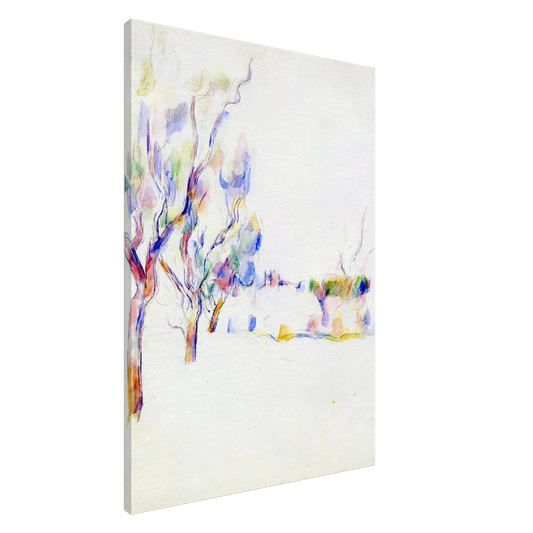Paul Cezanne - Almond Trees in Provence Canvas - 20x30 cm / 8x12 inches-canvas
