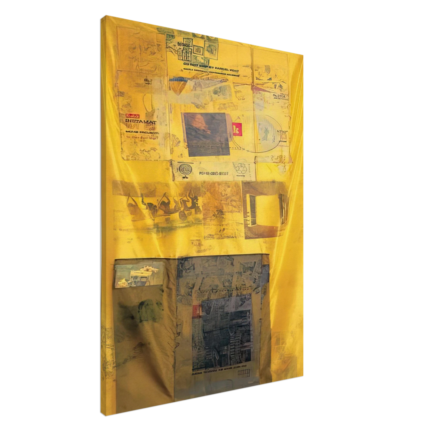 Robert Rauschenberg - SULPHUR BANK HOARFROST 1974 Canvas - 20x30 cm / 8x12 inches-canvas