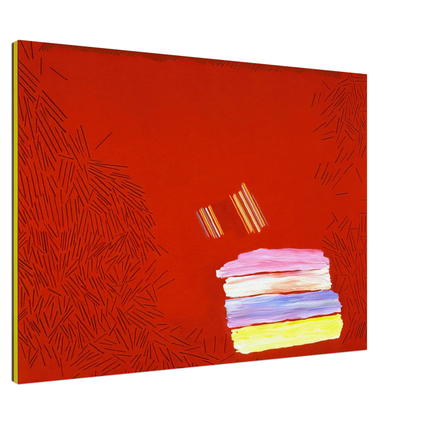 Ronnie Landfield - Saint Augustine - 1968 Canvas - 20x30 cm / 8x12 inches-canvas