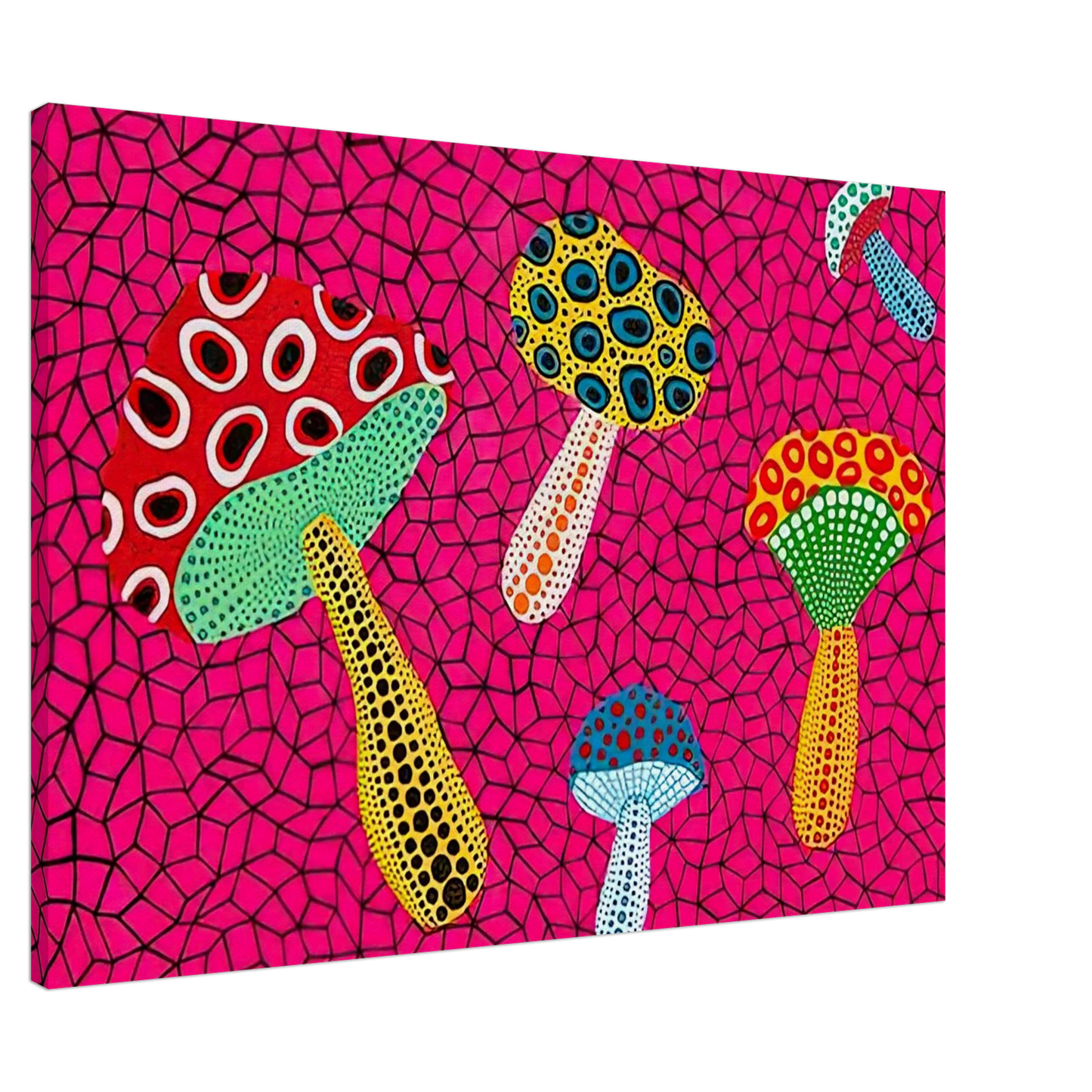 Yayoi Kusama - MUSHROOMS 1995 Canvas - 20x30 cm / 8x12 inches-canvas