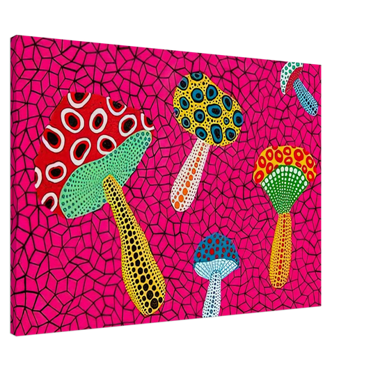 Yayoi Kusama - MUSHROOMS 1995 Canvas - 20x30 cm / 8x12 inches-canvas