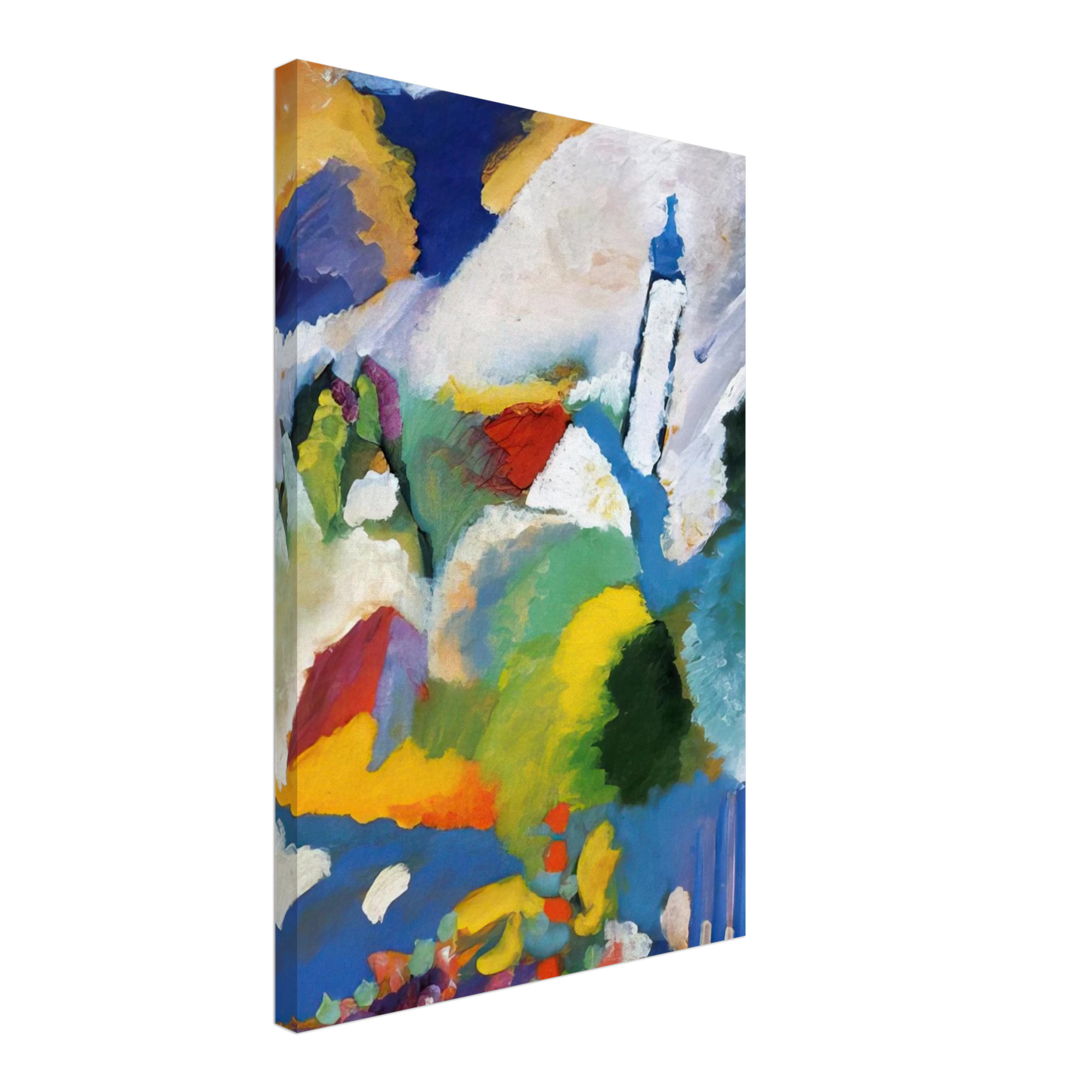 Wassily Kandinsky - MURNAU WITH A CHURCH 1910 Canvas - 70x100 cm / 28x40 inches-canvas