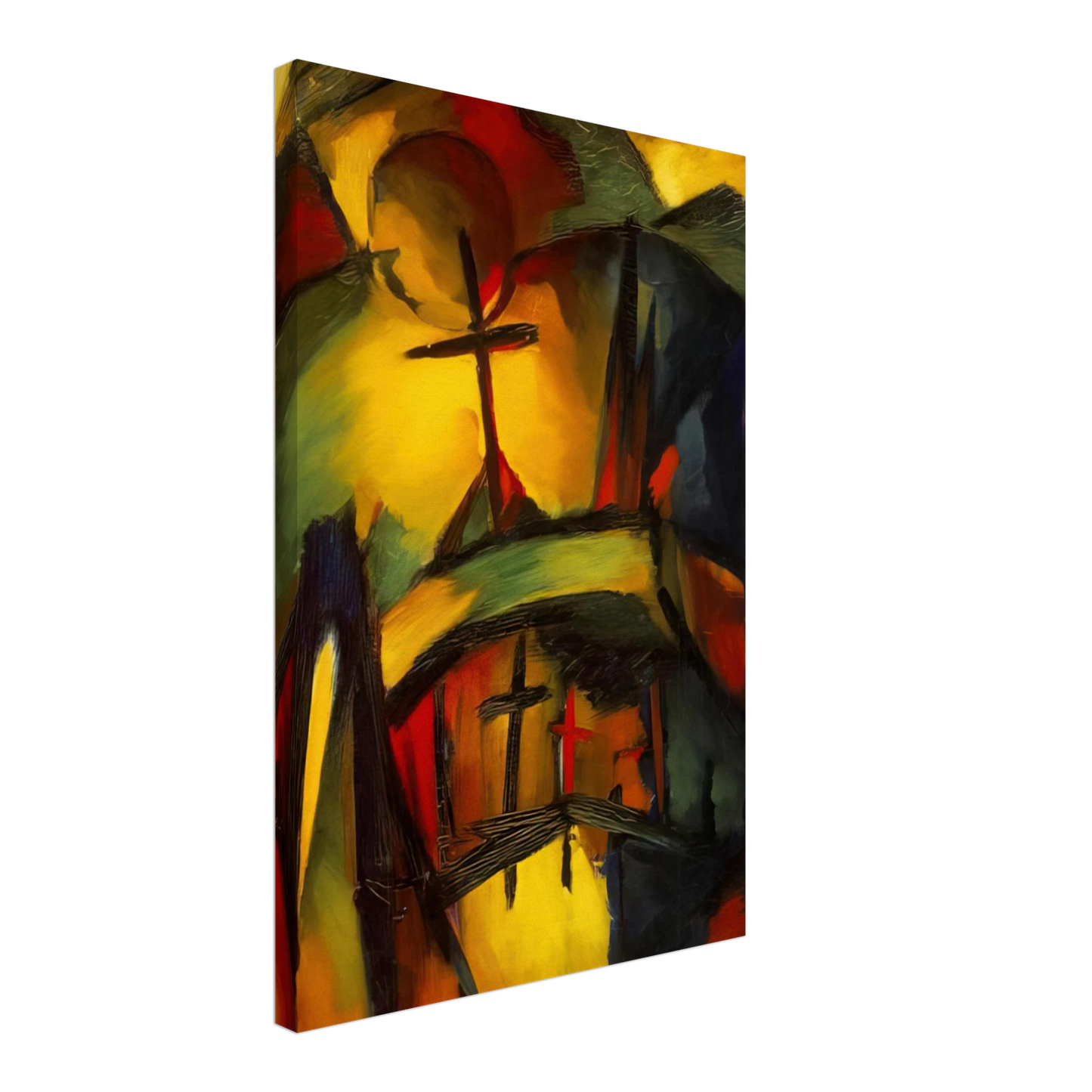 Kurt Schwitters - MOUNTAIN GRAVEYARD 1919 Canvas - 40x60 cm / 16x24 inches-canvas