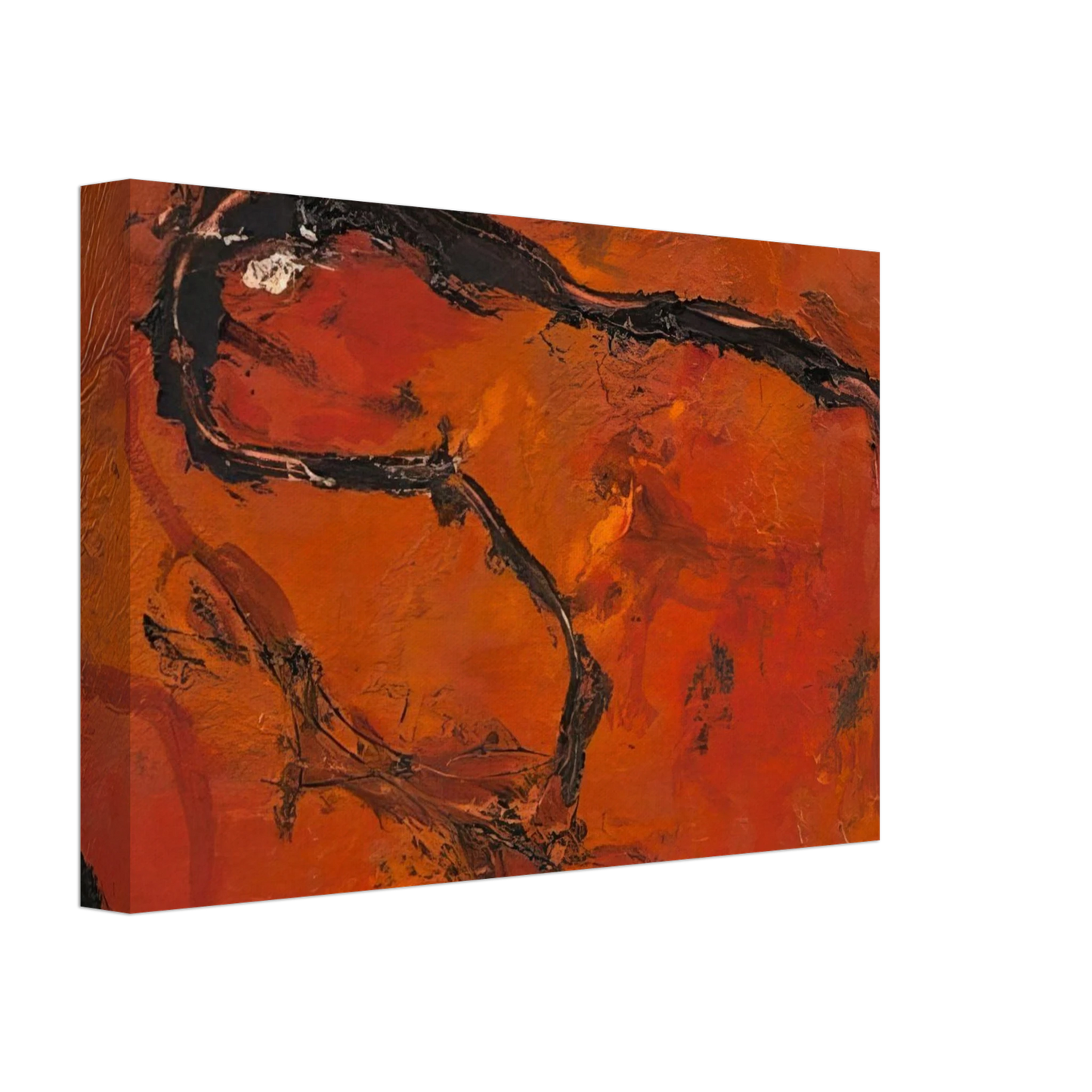 Emil Schumacher - Pega - 1964 Canvas - 40x60 cm / 16x24 inches-canvas